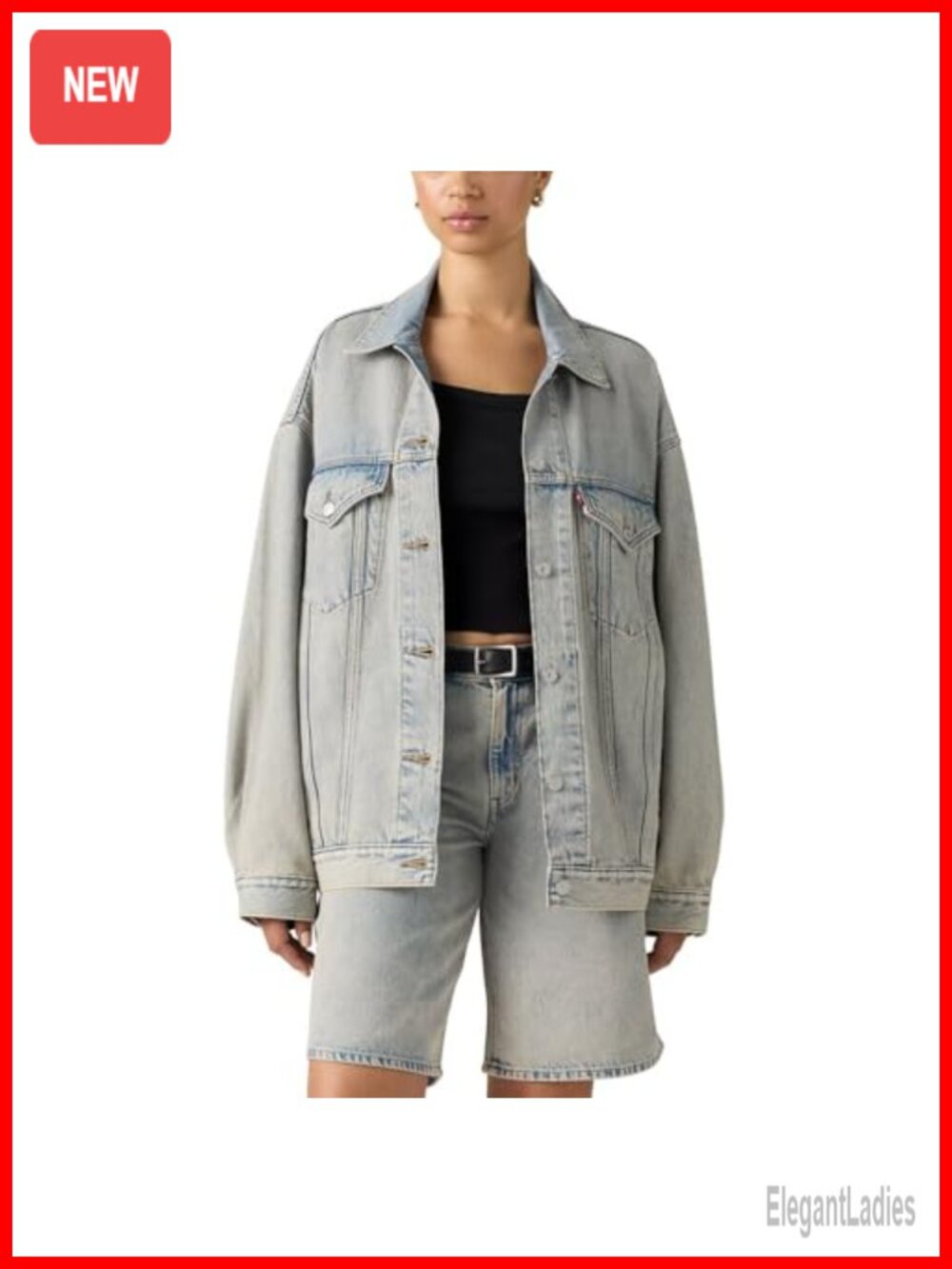 Women's Cotton Denim Trucker Jacket XL Regular Fit